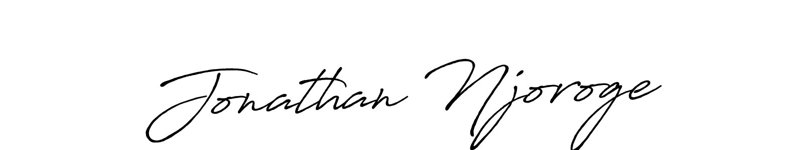 How to make Jonathan Njoroge name signature. Use Antro_Vectra_Bolder style for creating short signs online. This is the latest handwritten sign. Jonathan Njoroge signature style 7 images and pictures png
