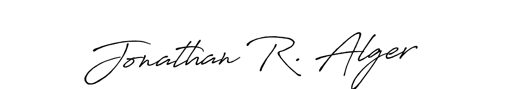 Design your own signature with our free online signature maker. With this signature software, you can create a handwritten (Antro_Vectra_Bolder) signature for name Jonathan R. Alger. Jonathan R. Alger signature style 7 images and pictures png
