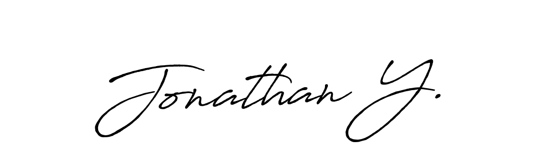 Make a beautiful signature design for name Jonathan Y.. With this signature (Antro_Vectra_Bolder) style, you can create a handwritten signature for free. Jonathan Y. signature style 7 images and pictures png