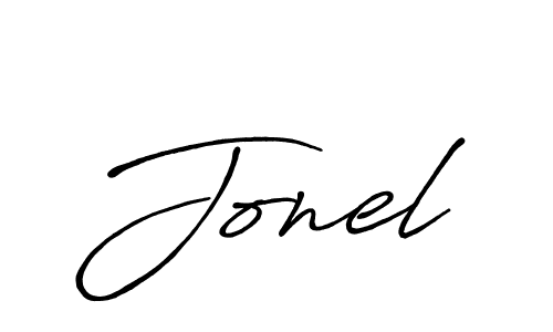 How to make Jonel signature? Antro_Vectra_Bolder is a professional autograph style. Create handwritten signature for Jonel name. Jonel signature style 7 images and pictures png