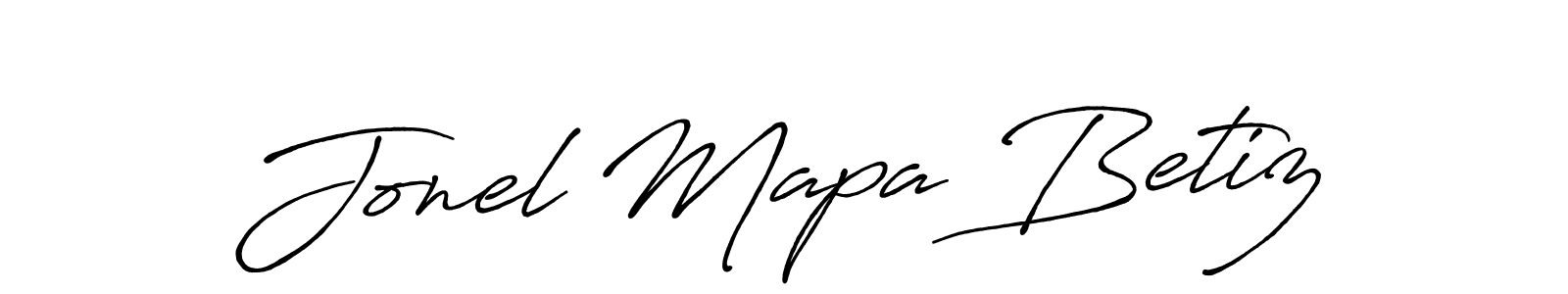 Also You can easily find your signature by using the search form. We will create Jonel Mapa Betiz name handwritten signature images for you free of cost using Antro_Vectra_Bolder sign style. Jonel Mapa Betiz signature style 7 images and pictures png