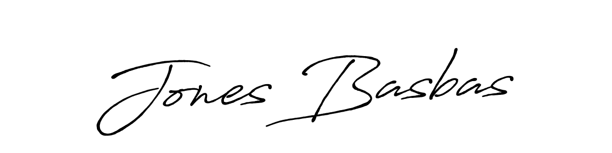 Make a beautiful signature design for name Jones Basbas. With this signature (Antro_Vectra_Bolder) style, you can create a handwritten signature for free. Jones Basbas signature style 7 images and pictures png