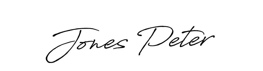 Jones Peter stylish signature style. Best Handwritten Sign (Antro_Vectra_Bolder) for my name. Handwritten Signature Collection Ideas for my name Jones Peter. Jones Peter signature style 7 images and pictures png