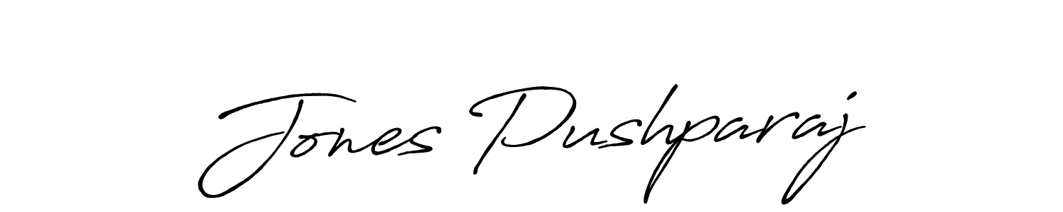 How to make Jones Pushparaj name signature. Use Antro_Vectra_Bolder style for creating short signs online. This is the latest handwritten sign. Jones Pushparaj signature style 7 images and pictures png