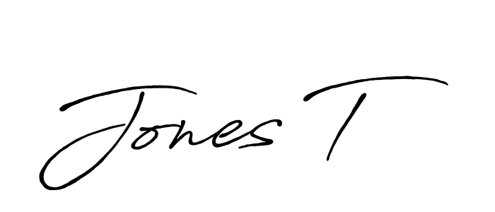 Jones T stylish signature style. Best Handwritten Sign (Antro_Vectra_Bolder) for my name. Handwritten Signature Collection Ideas for my name Jones T. Jones T signature style 7 images and pictures png