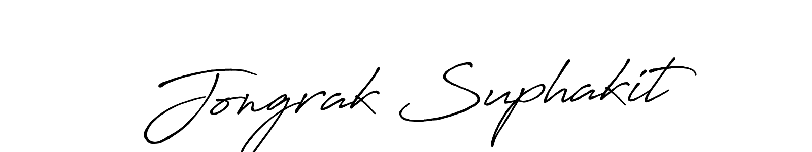 Also we have Jongrak Suphakit name is the best signature style. Create professional handwritten signature collection using Antro_Vectra_Bolder autograph style. Jongrak Suphakit signature style 7 images and pictures png
