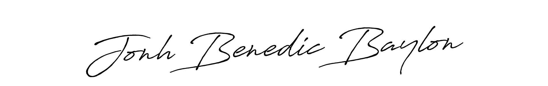 How to make Jonh Benedic Baylon signature? Antro_Vectra_Bolder is a professional autograph style. Create handwritten signature for Jonh Benedic Baylon name. Jonh Benedic Baylon signature style 7 images and pictures png