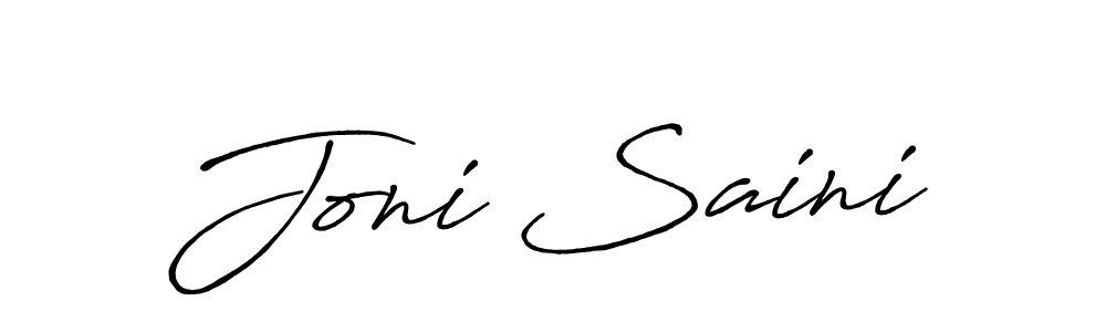 Make a beautiful signature design for name Joni Saini. With this signature (Antro_Vectra_Bolder) style, you can create a handwritten signature for free. Joni Saini signature style 7 images and pictures png