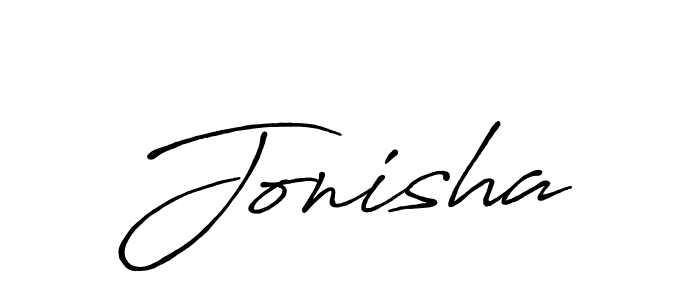 How to make Jonisha name signature. Use Antro_Vectra_Bolder style for creating short signs online. This is the latest handwritten sign. Jonisha signature style 7 images and pictures png