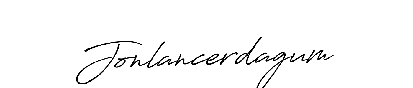 How to make Jonlancerdagum name signature. Use Antro_Vectra_Bolder style for creating short signs online. This is the latest handwritten sign. Jonlancerdagum signature style 7 images and pictures png