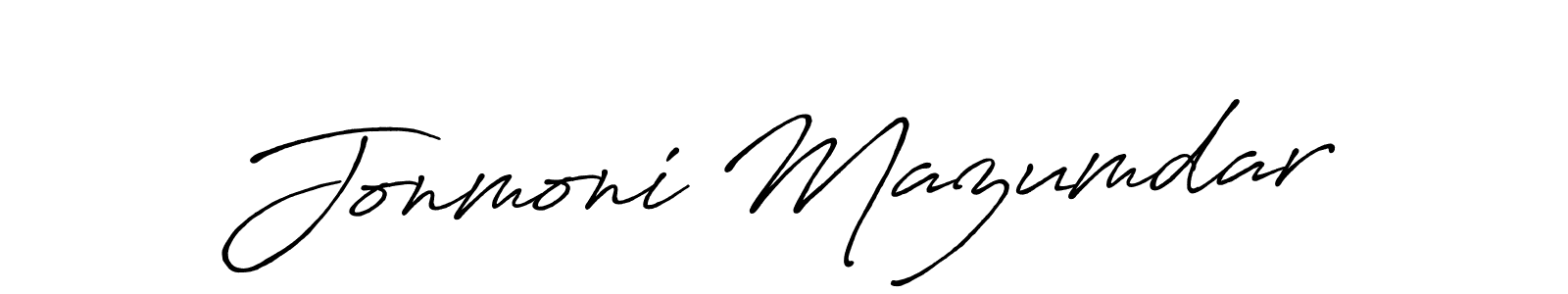 This is the best signature style for the Jonmoni Mazumdar name. Also you like these signature font (Antro_Vectra_Bolder). Mix name signature. Jonmoni Mazumdar signature style 7 images and pictures png