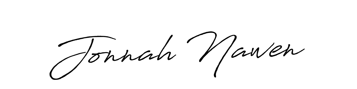 Use a signature maker to create a handwritten signature online. With this signature software, you can design (Antro_Vectra_Bolder) your own signature for name Jonnah Nawen. Jonnah Nawen signature style 7 images and pictures png