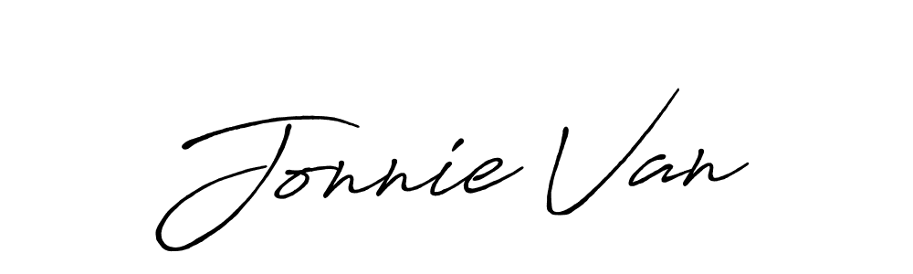 Make a beautiful signature design for name Jonnie Van. With this signature (Antro_Vectra_Bolder) style, you can create a handwritten signature for free. Jonnie Van signature style 7 images and pictures png