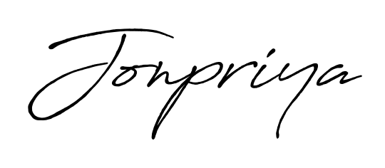 Use a signature maker to create a handwritten signature online. With this signature software, you can design (Antro_Vectra_Bolder) your own signature for name Jonpriya. Jonpriya signature style 7 images and pictures png