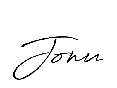 How to make Jonu name signature. Use Antro_Vectra_Bolder style for creating short signs online. This is the latest handwritten sign. Jonu signature style 7 images and pictures png