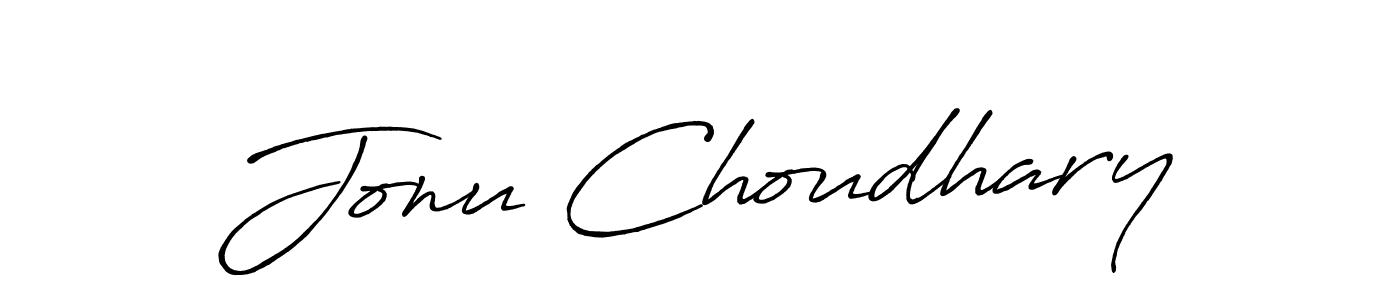 This is the best signature style for the Jonu Choudhary name. Also you like these signature font (Antro_Vectra_Bolder). Mix name signature. Jonu Choudhary signature style 7 images and pictures png