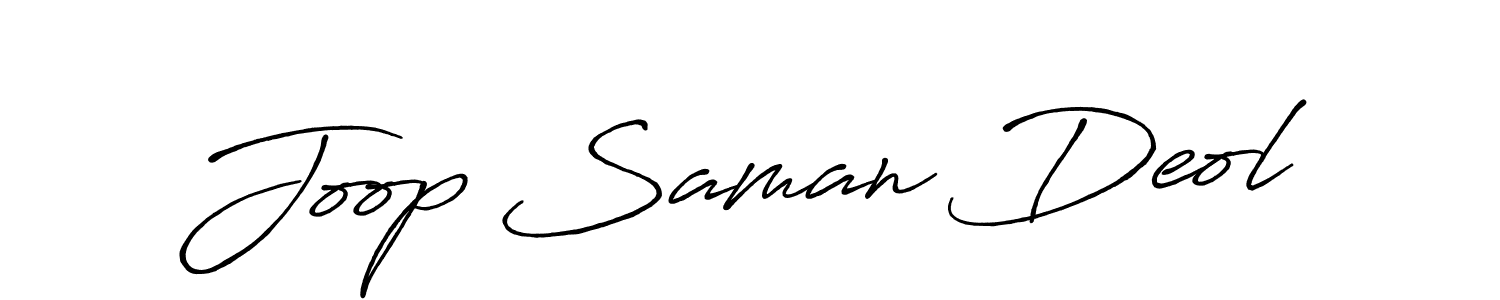Make a beautiful signature design for name Joop Saman Deol. With this signature (Antro_Vectra_Bolder) style, you can create a handwritten signature for free. Joop Saman Deol signature style 7 images and pictures png