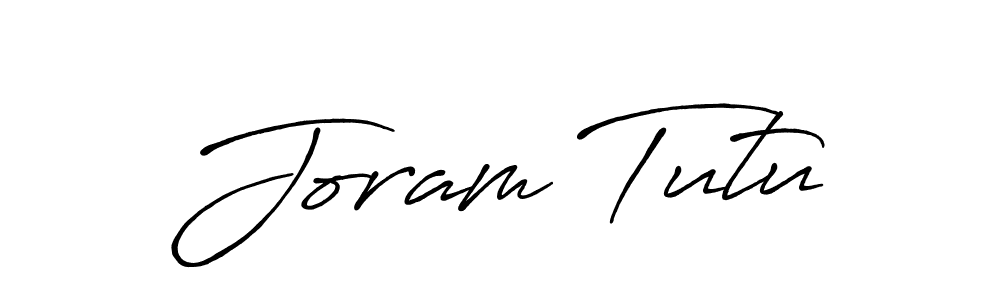 Create a beautiful signature design for name Joram Tutu. With this signature (Antro_Vectra_Bolder) fonts, you can make a handwritten signature for free. Joram Tutu signature style 7 images and pictures png