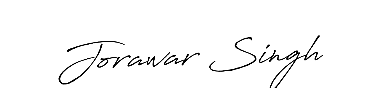 Create a beautiful signature design for name Jorawar Singh. With this signature (Antro_Vectra_Bolder) fonts, you can make a handwritten signature for free. Jorawar Singh signature style 7 images and pictures png