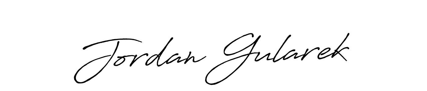 Design your own signature with our free online signature maker. With this signature software, you can create a handwritten (Antro_Vectra_Bolder) signature for name Jordan Gularek. Jordan Gularek signature style 7 images and pictures png