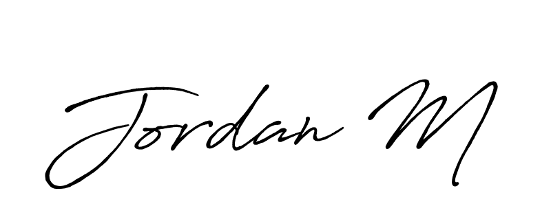 How to make Jordan M signature? Antro_Vectra_Bolder is a professional autograph style. Create handwritten signature for Jordan M name. Jordan M signature style 7 images and pictures png