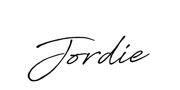 Create a beautiful signature design for name Jordie. With this signature (Antro_Vectra_Bolder) fonts, you can make a handwritten signature for free. Jordie signature style 7 images and pictures png