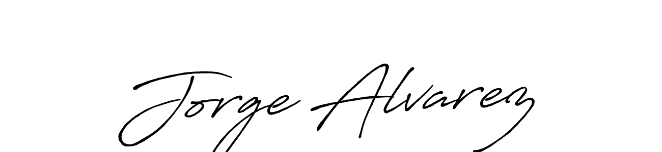How to make Jorge Alvarez name signature. Use Antro_Vectra_Bolder style for creating short signs online. This is the latest handwritten sign. Jorge Alvarez signature style 7 images and pictures png