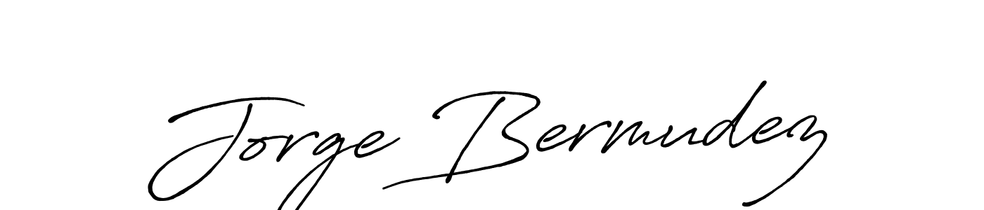 Jorge Bermudez stylish signature style. Best Handwritten Sign (Antro_Vectra_Bolder) for my name. Handwritten Signature Collection Ideas for my name Jorge Bermudez. Jorge Bermudez signature style 7 images and pictures png