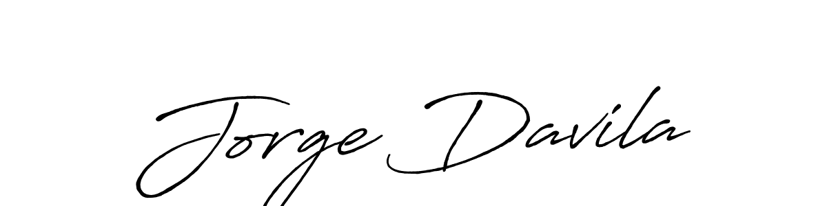 Design your own signature with our free online signature maker. With this signature software, you can create a handwritten (Antro_Vectra_Bolder) signature for name Jorge Davila. Jorge Davila signature style 7 images and pictures png