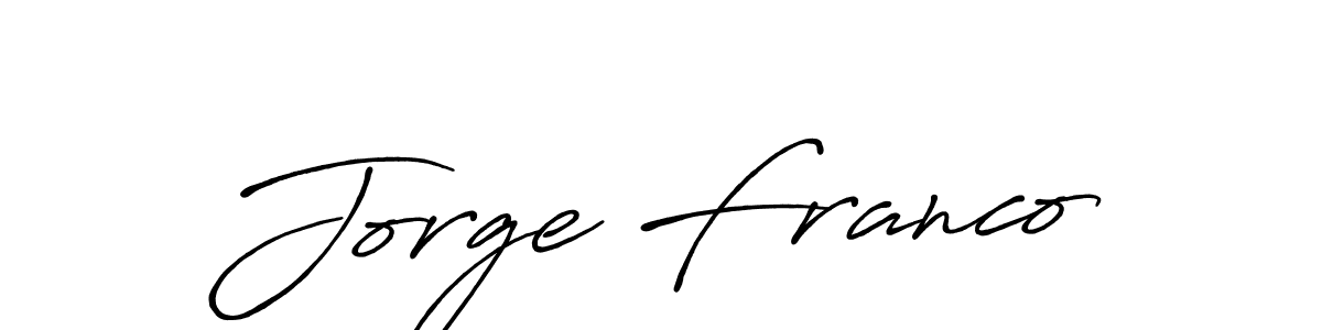 The best way (Antro_Vectra_Bolder) to make a short signature is to pick only two or three words in your name. The name Jorge Franco include a total of six letters. For converting this name. Jorge Franco signature style 7 images and pictures png