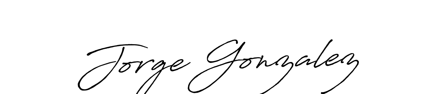 Create a beautiful signature design for name Jorge Gonzalez. With this signature (Antro_Vectra_Bolder) fonts, you can make a handwritten signature for free. Jorge Gonzalez signature style 7 images and pictures png