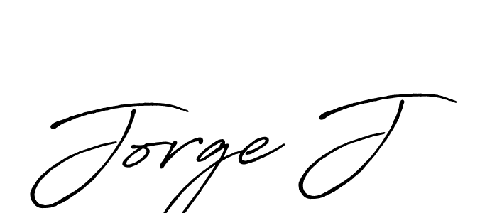 Make a beautiful signature design for name Jorge J. With this signature (Antro_Vectra_Bolder) style, you can create a handwritten signature for free. Jorge J signature style 7 images and pictures png