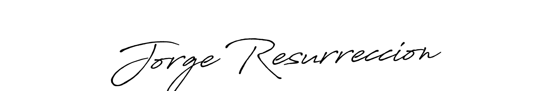 Create a beautiful signature design for name Jorge Resurreccion. With this signature (Antro_Vectra_Bolder) fonts, you can make a handwritten signature for free. Jorge Resurreccion signature style 7 images and pictures png