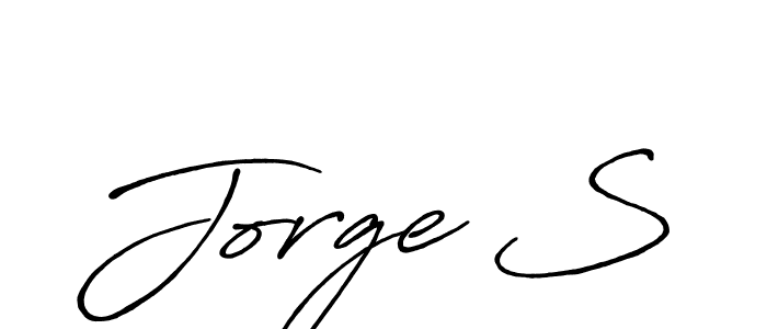 Also we have Jorge S name is the best signature style. Create professional handwritten signature collection using Antro_Vectra_Bolder autograph style. Jorge S signature style 7 images and pictures png