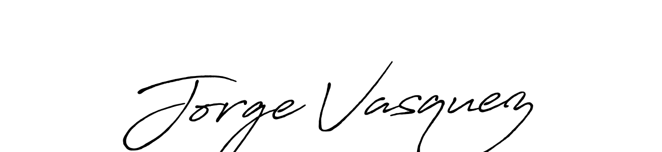 Jorge Vasquez stylish signature style. Best Handwritten Sign (Antro_Vectra_Bolder) for my name. Handwritten Signature Collection Ideas for my name Jorge Vasquez. Jorge Vasquez signature style 7 images and pictures png