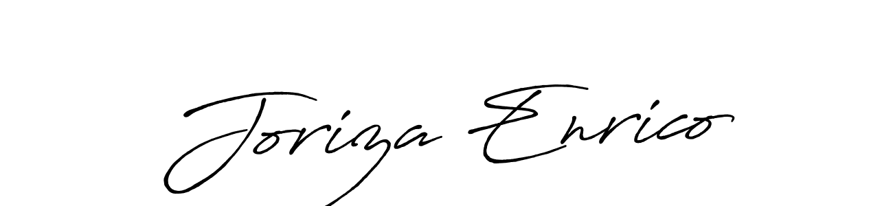 How to make Joriza Enrico signature? Antro_Vectra_Bolder is a professional autograph style. Create handwritten signature for Joriza Enrico name. Joriza Enrico signature style 7 images and pictures png
