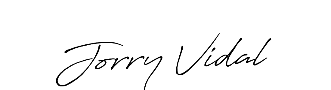 How to make Jorry Vidal name signature. Use Antro_Vectra_Bolder style for creating short signs online. This is the latest handwritten sign. Jorry Vidal signature style 7 images and pictures png