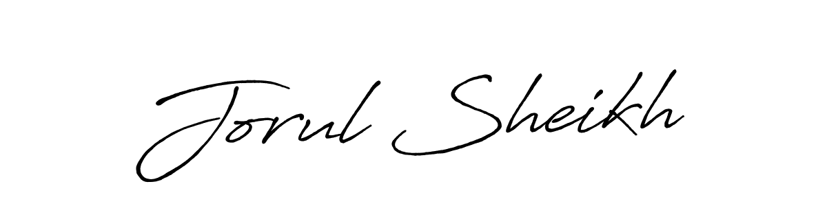 The best way (Antro_Vectra_Bolder) to make a short signature is to pick only two or three words in your name. The name Jorul Sheikh include a total of six letters. For converting this name. Jorul Sheikh signature style 7 images and pictures png