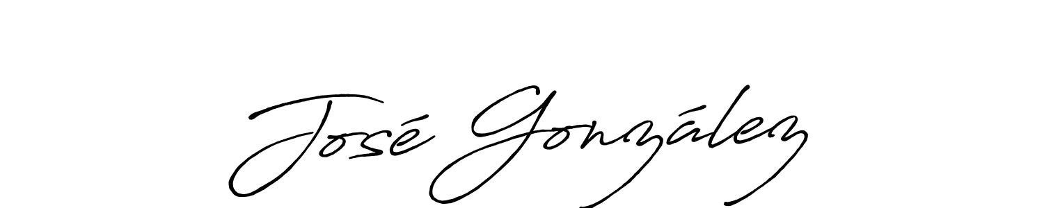 Create a beautiful signature design for name José González. With this signature (Antro_Vectra_Bolder) fonts, you can make a handwritten signature for free. José González signature style 7 images and pictures png