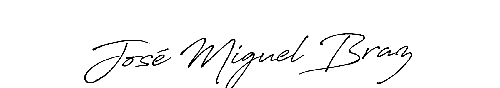 Design your own signature with our free online signature maker. With this signature software, you can create a handwritten (Antro_Vectra_Bolder) signature for name José Miguel Braz. José Miguel Braz signature style 7 images and pictures png