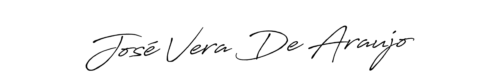 Create a beautiful signature design for name José Vera De Araujo. With this signature (Antro_Vectra_Bolder) fonts, you can make a handwritten signature for free. José Vera De Araujo signature style 7 images and pictures png