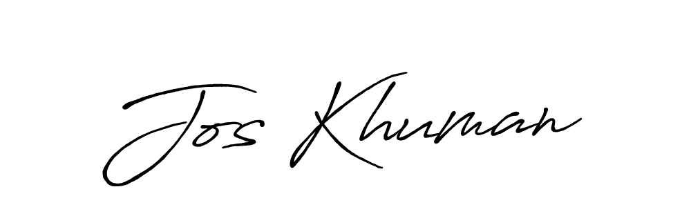 Jos Khuman stylish signature style. Best Handwritten Sign (Antro_Vectra_Bolder) for my name. Handwritten Signature Collection Ideas for my name Jos Khuman. Jos Khuman signature style 7 images and pictures png