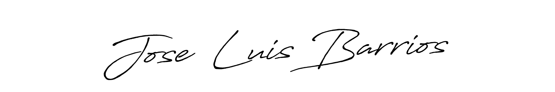 Use a signature maker to create a handwritten signature online. With this signature software, you can design (Antro_Vectra_Bolder) your own signature for name Jose  Luis Barrios. Jose  Luis Barrios signature style 7 images and pictures png