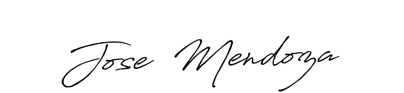 Create a beautiful signature design for name Jose  Mendoza. With this signature (Antro_Vectra_Bolder) fonts, you can make a handwritten signature for free. Jose  Mendoza signature style 7 images and pictures png