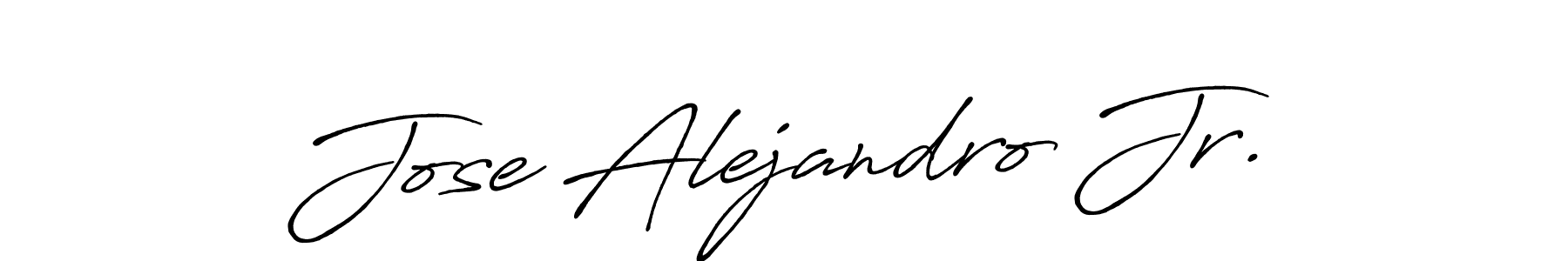 Create a beautiful signature design for name Jose Alejandro Jr.. With this signature (Antro_Vectra_Bolder) fonts, you can make a handwritten signature for free. Jose Alejandro Jr. signature style 7 images and pictures png