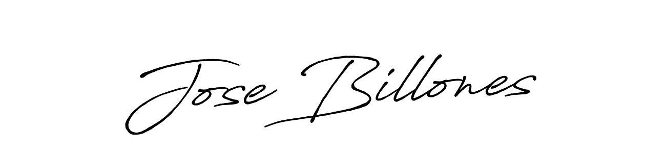 Make a beautiful signature design for name Jose Billones. With this signature (Antro_Vectra_Bolder) style, you can create a handwritten signature for free. Jose Billones signature style 7 images and pictures png