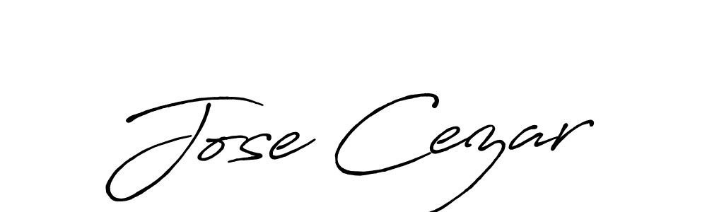 Jose Cezar stylish signature style. Best Handwritten Sign (Antro_Vectra_Bolder) for my name. Handwritten Signature Collection Ideas for my name Jose Cezar. Jose Cezar signature style 7 images and pictures png