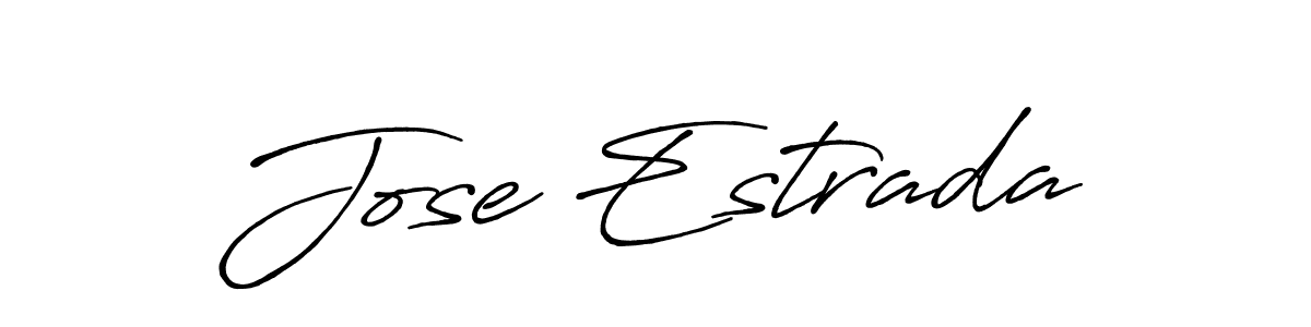 How to make Jose Estrada name signature. Use Antro_Vectra_Bolder style for creating short signs online. This is the latest handwritten sign. Jose Estrada signature style 7 images and pictures png