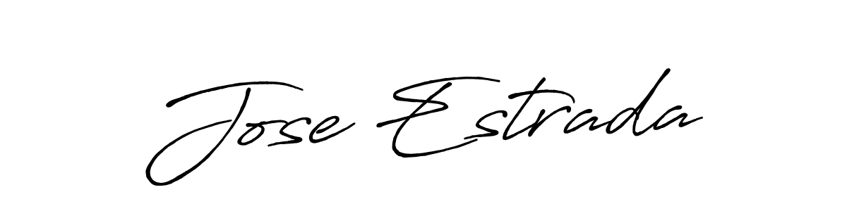 How to make Jose Estrada name signature. Use Antro_Vectra_Bolder style for creating short signs online. This is the latest handwritten sign. Jose Estrada signature style 7 images and pictures png