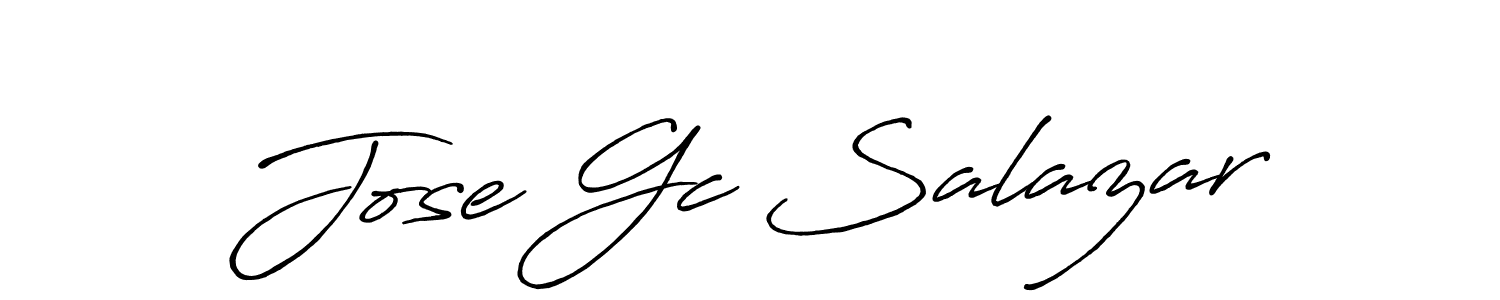 It looks lik you need a new signature style for name Jose Gc Salazar. Design unique handwritten (Antro_Vectra_Bolder) signature with our free signature maker in just a few clicks. Jose Gc Salazar signature style 7 images and pictures png